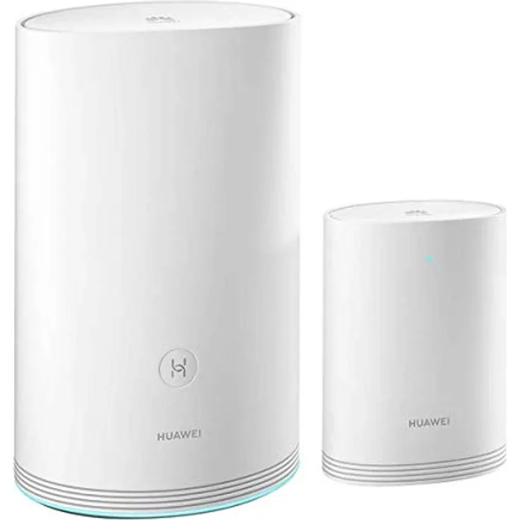 HUAWEI Wi-Fi Q2 Pro (1 Basis + 1 Satellit), Powerline WLAN Mesh Set (1200Mbits+1000Mbits, inkl. Plug&Play, Kindersicherung, Reichweite bis zu 300m², 4xGigabit) weiß