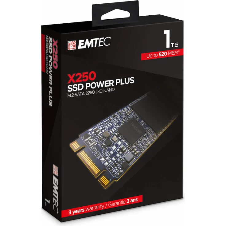 EMTEC SSD Power Plus X250 - Solid-State-Disk - 1 TB - intern - M.2 2280 - SATA 6Gb/s (ECSSD1TX250) – Bild 5