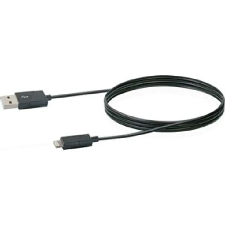 Schwaiger USB 2.0 A Stecker->Apple Lightning St. sw-sil 1,2M