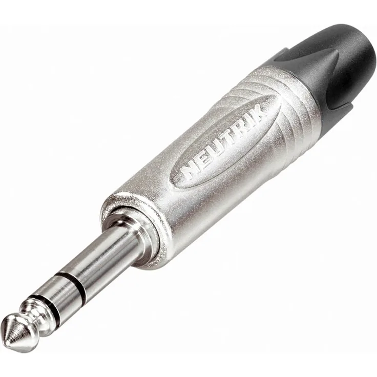 Neutrik NP3X Klinkenstecker, vernickelte Kontakte, Nickel-Gehäuse, 3 polig, 6.35 mm