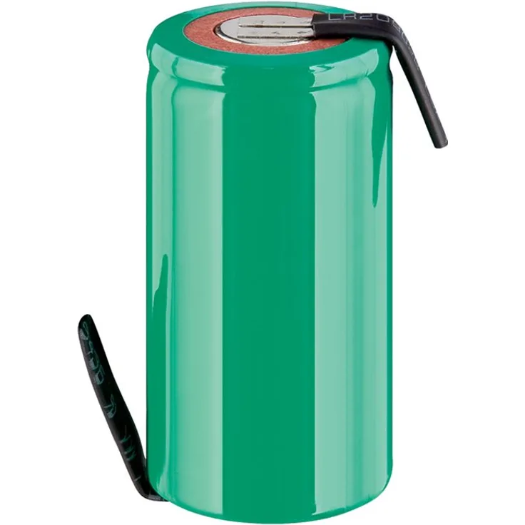 Goobay 72806 Nickel-Metallhydrid Akku (NiMH), 1, 2 V, PVC, Lötfahne (Z), Sub-C, 2500 mAh, Lötfahne (Z)