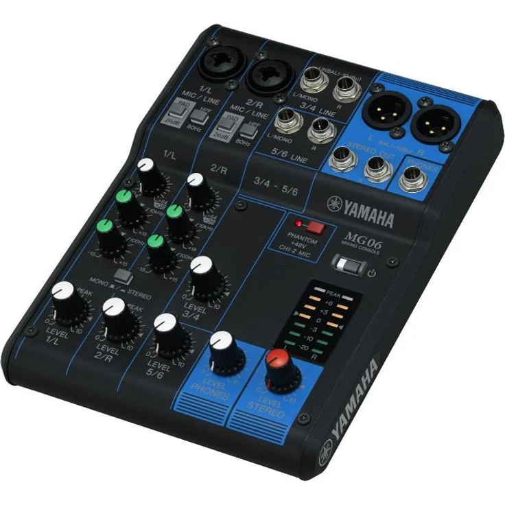 Yamaha MG 06 Mischpult Analog Sound Mixer (6-Kanal, 2x Mic, XLR, 12 Watt) – Bild 3