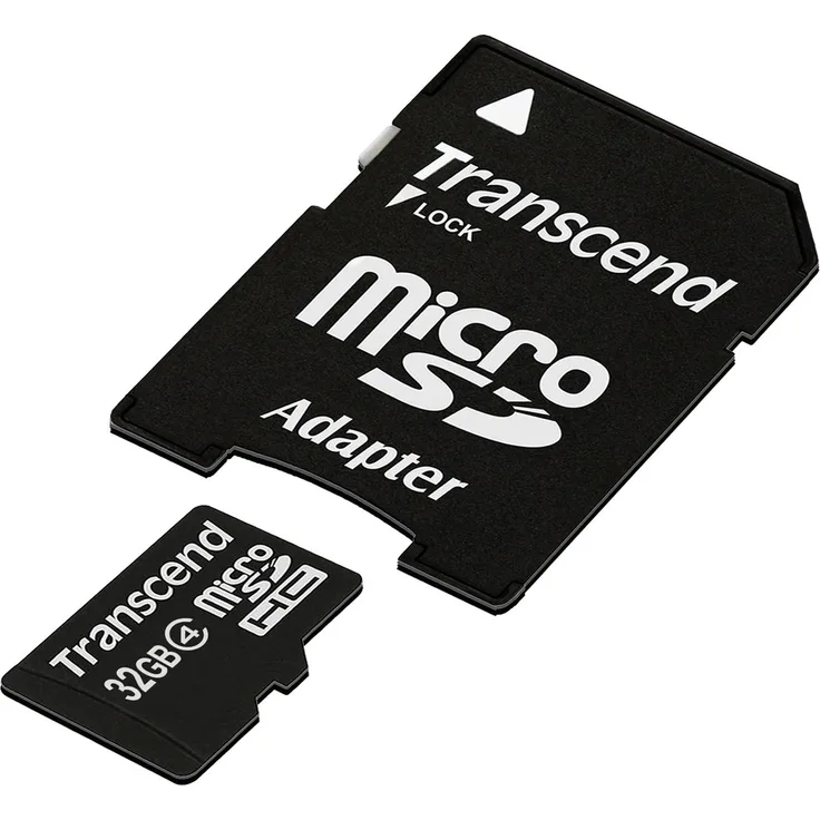 Transcend Micro SDHC 32GB Class 4 Speicherkarte mit SD-Adapter