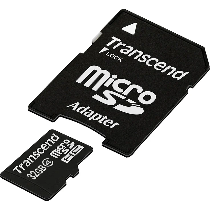 Transcend Micro SDHC 32GB Class 4 Speicherkarte mit SD-Adapter – Bild 1