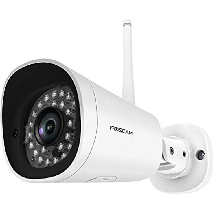Foscam G4P - Weiße Super HD Outdoor IP Kamera mit 20m Nachtsicht, Bewegungserkennung, 4MP, IP-WLAN-Überwachungskamera u. Gegensprech-Zweiwege-Audio, wetterfeste Security-Cam mit microSD-Kartenslot