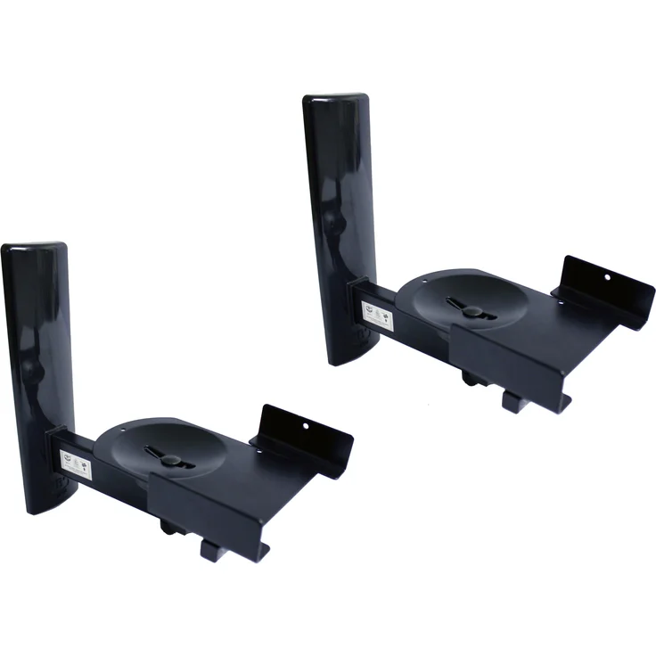 B-Tech - BT77 - Ultragrip ProTM Wandhalterung für Lautsprecher bis 25kg (55lbs), neig- und schwenkbar, schwarz (Paar)