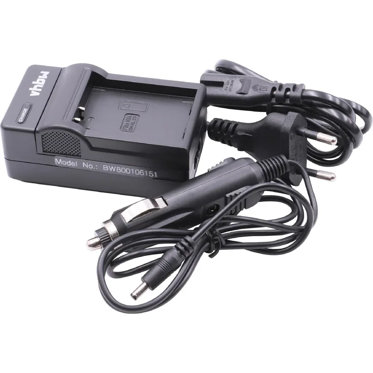 vhbw Ladekabel, Ladegerät, Netzteil, Ladeschale inkl. Kfz-Adapter für Nikon CoolPix P900, P610 wie Nikon EN-EL23.
