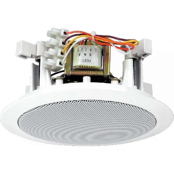 Monacor EDL-24 PA-Deckenlautsprecher Einbau-Lautsprecher - 6 Watt - weiß
