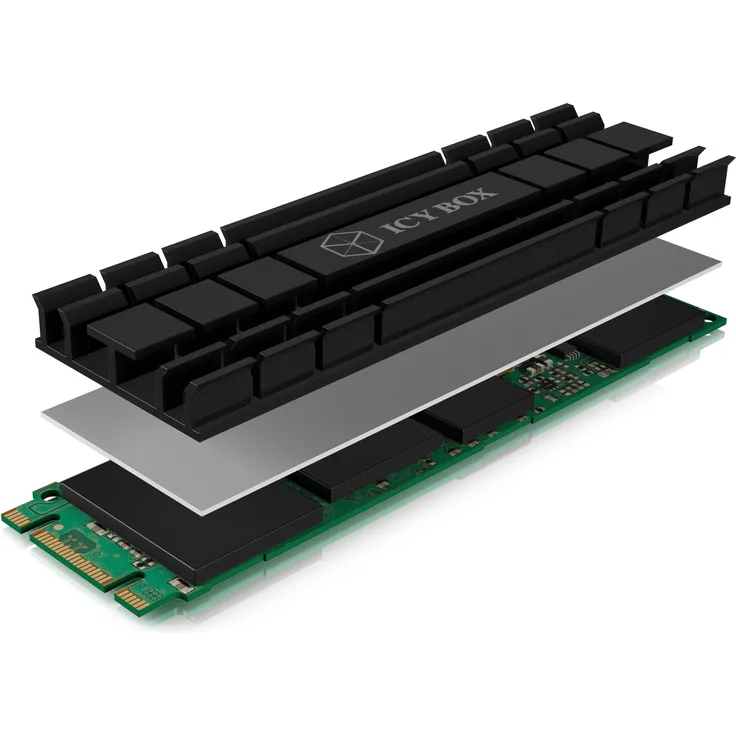 RaidSonic ICY BOX IB-M2HS-701 - Solid State Drive Kühlkörper - Schwarz (IB-M2HS-701) - Preisvergleich