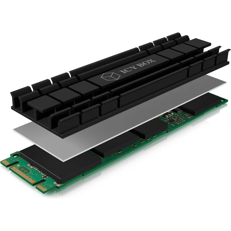 RaidSonic ICY BOX IB-M2HS-701 - Solid State Drive Kühlkörper - Schwarz (IB-M2HS-701) - Preisvergleich – Bild 1