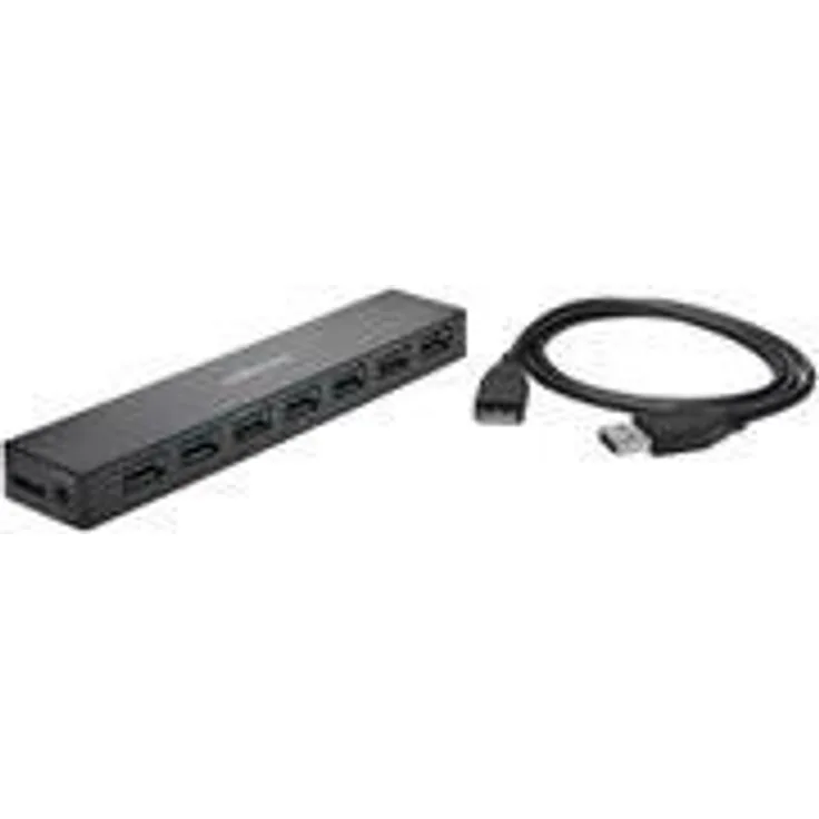 Kensington USB 3.0 Hub mit 7 Anschlüssen, Übertragungsgeschwindigkeit bis 5 Gbit-s - 4A Ladefunktion für Smartphones und Tablets, Plug-and-Play, HP, Dell, Windows, Macbook, K39123EU