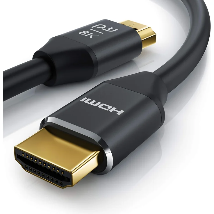 CSL - 8k HDMI Kabel 2.1 1,0 Meter - 8K @ 60Hz 4K @ 120Hz mit DSC - HDMI 2.1 2.0a 2.0b - 3D - Highspeed Ethernet - HDTV - UHD II - Dynamic HDR-10+ - eARC - Variable Refresh Rate VRR - Dolby Vision
