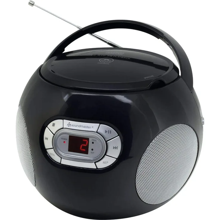 Soundmaster SCD2120SW Tragbares Radio, LED-Anzeige, schwarz