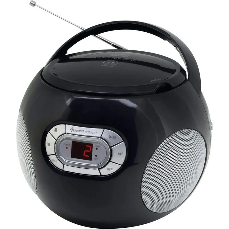 Soundmaster SCD2120SW Tragbares Radio, LED-Anzeige, schwarz – Bild 1
