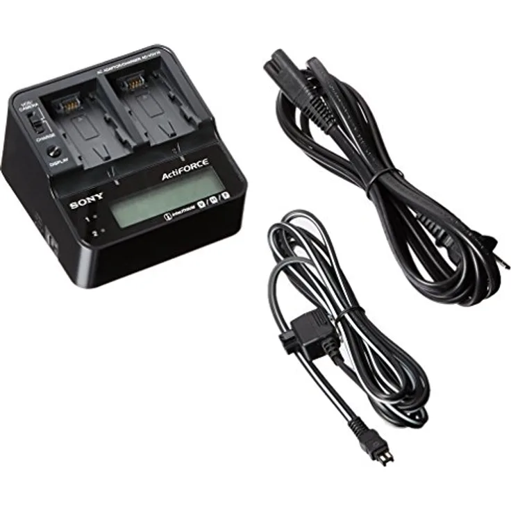 Sony ACVQV10 Netzladeadapter mit Schnellladefunktion für Akkus der V-, H- und P-Serie