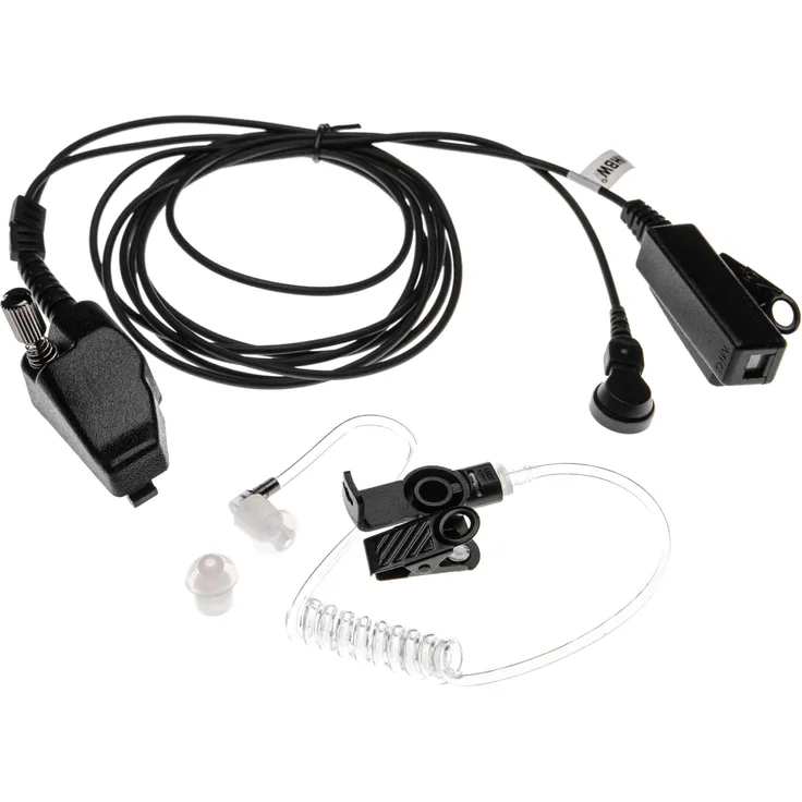VHBW Headset mit Push-to-Talk Mikrofon passend für Kenwood TK-290 FuG 11b, TK-3140, TK-3140E, TK-3148, TK-3180, TK-3180E, TK-3180E MPT Funkgerät