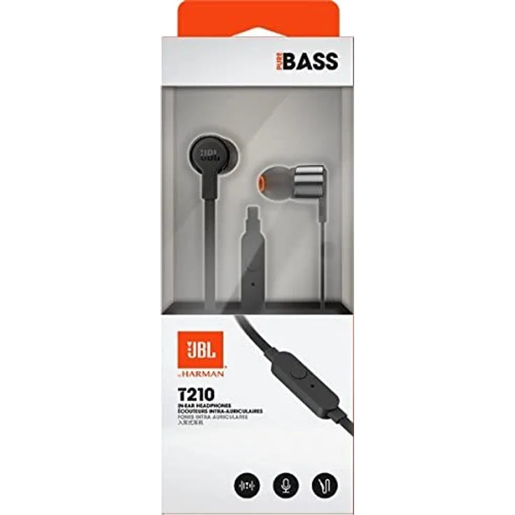 JBL T210 Kompatibel mit Apple und Android Geräten In-Ear Kopfhörer mit Mikrofon, schwarz – Bild 7