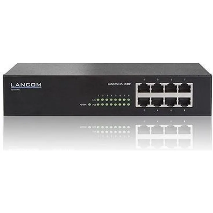 LANCOM GS-1108P, Unmanaged Gigabit Ethernet Switch, 8x GE POE Port nach IEEE 802.3af-at