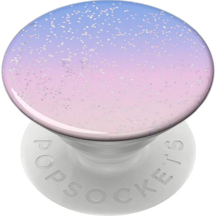 PopSockets PopGrip - Ausziehbarer Sockel und Griff für Smartphones und Tablets mit einem Austauschbarem Top - Glitter Morning Haze – Bild 1