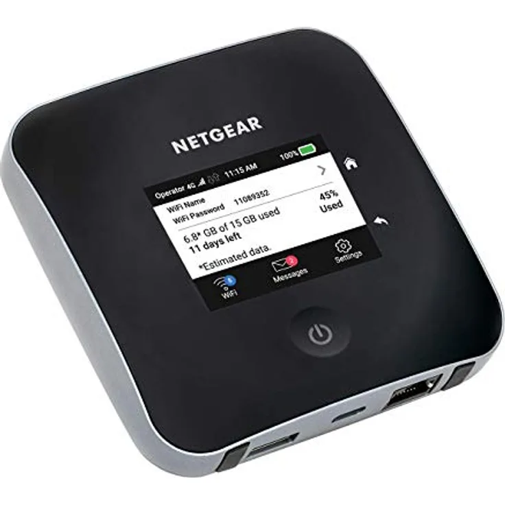 Netgear Nighthawk M2 Mobiler WLAN Router - 4G LTE Router MR2100 (bis zu 2 GBit-s Download-Geschwindigkeit, Hotspot für bis zu 20 Geräte, WiFi überall einrichten, für jede SIM-Karte freigeschaltet)