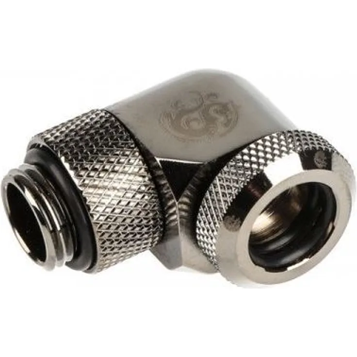 Bitspower Reinforced Rotary G1- 4 inch 90 Degree Square Multilink Adapter for 12 mm Outer Diameter Carbon Black