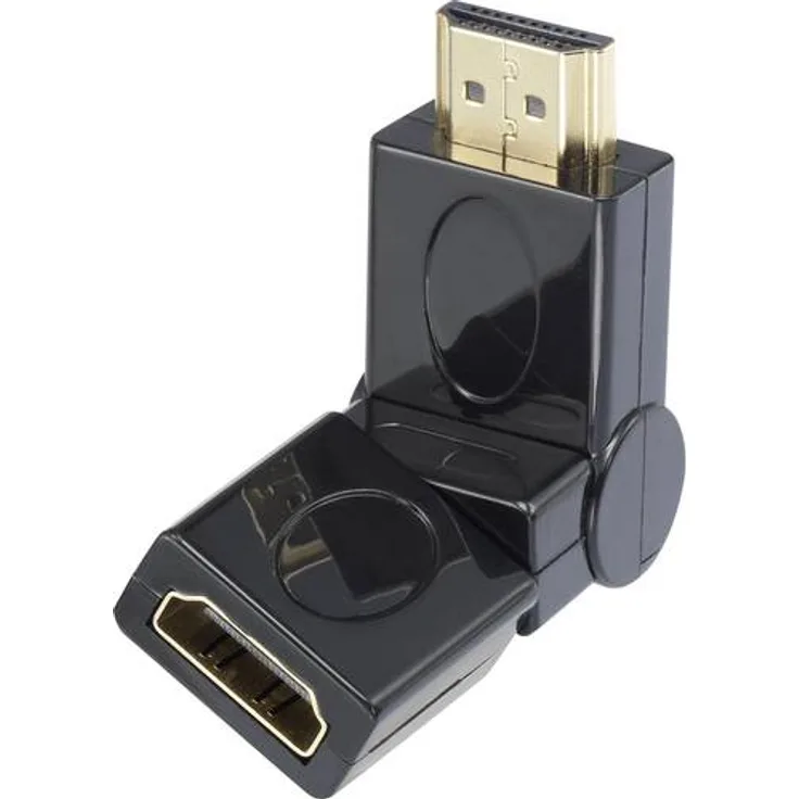 SpeaKa Professional HDMI Adapter [1x HDMI-Stecker - 1x HDMI-Buchse] Schwarz vergoldete Steckkontakt-2
