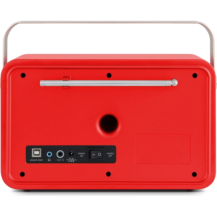 Nordmende Transita 120 Retro Tragbares Radio, LCD-Display, rot – Bild 2