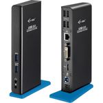 i-tec USB 3.0 Dual Docking Station (HDMI, DVI - 2x Full HD+, 4x USB 2.0, 2x USB 3.0, Gigabit Ethernet, Audio-Mik, Kompatible mit Windows, MacOS, Linux) (U3HDMIDVIDOCK)