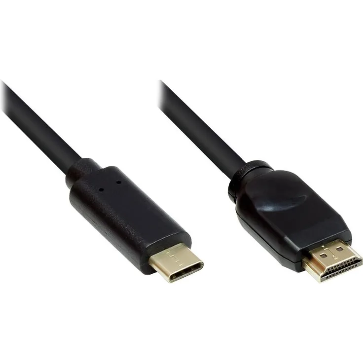 Good Connections Adapterkabel - USB-C Stecker an HDMI 2.0 Stecker - 4K - UHD 60Hz - KUPFERLEITER - 10 m - schwarz
