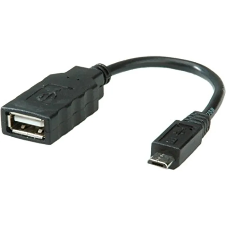 ROLINE USB 2.0 Kabel, USB 2.0 Typ Micro B - Typ A BU, OTG 0,15 m (11.02.8311)