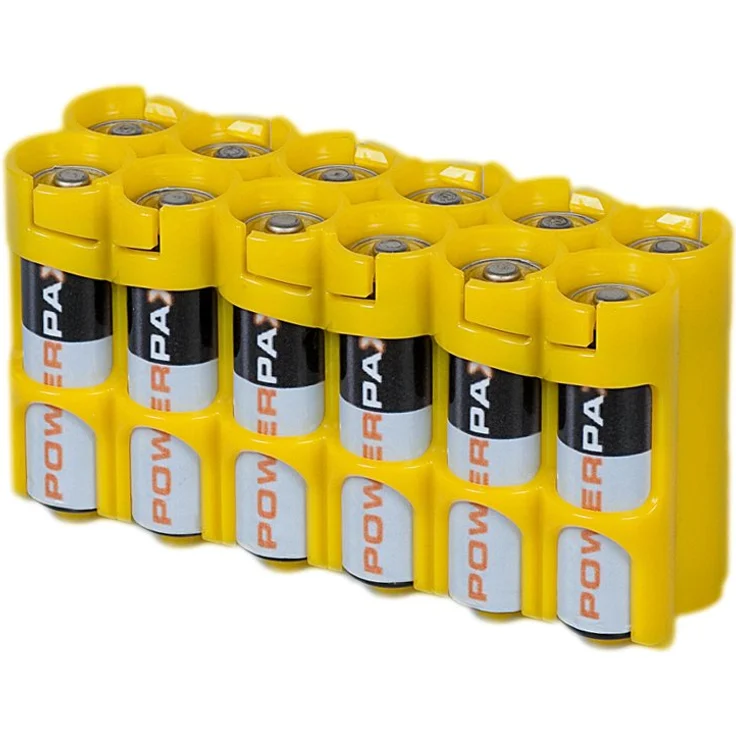 Powerpax 12 AA Akku Caddy – Vorsicht gelb – Bild 1