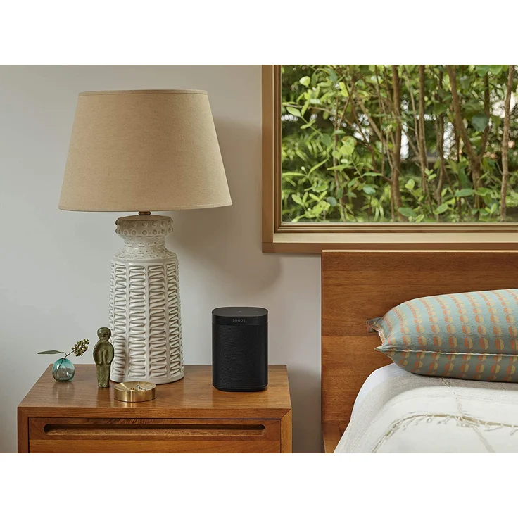 Sonos One, 2. Generation Multiroom-Lautsprecher mit Alexa, Webradio, geeignet für Indoor, Outdoor, schwarz – Bild 7