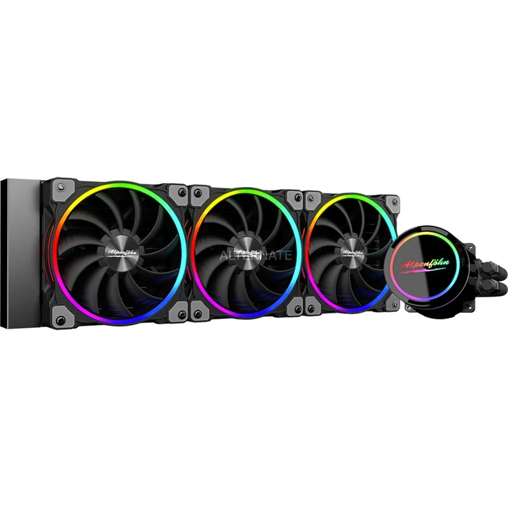 Alpenföhn Gletscherwasser 360 High Speed AiO RGB Wasserkühlung, schwarz – Bild 1