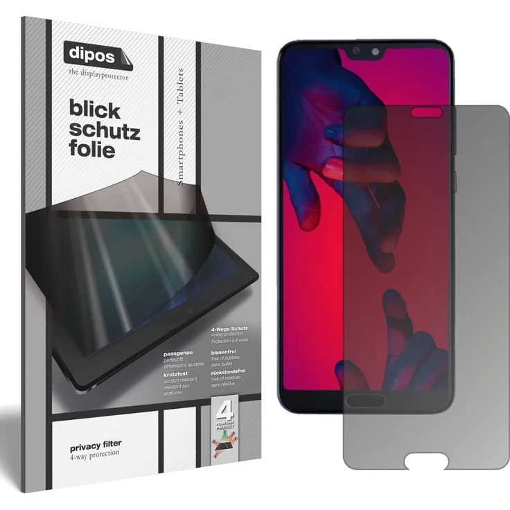 Huawei P20 Pro Schutzfolie Blickschutzfolie - Privacy Filter Displayschutzfolie mit AntiReflex Effekt