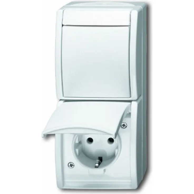 Busch-Jaeger 2601-6-20 EBW-54 Kombination Schuko Steckdose, mit Wippschalter