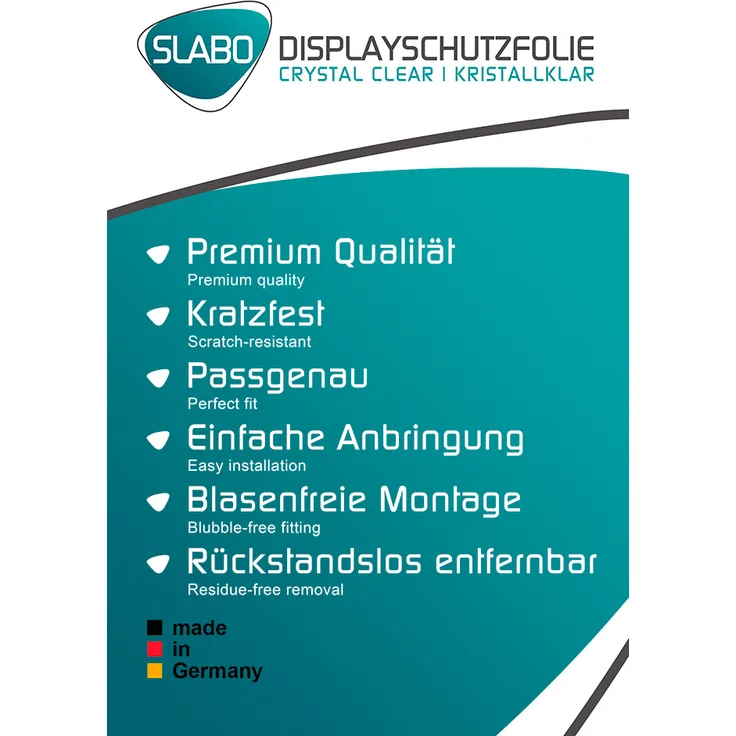 2x Slabo Displayschutzfolie für HTC One M8 KLAR Crystal Clear