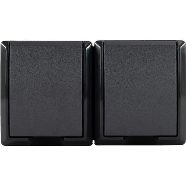 REV 0007091900 Aufputz-Steckdose IP44 Schwarz