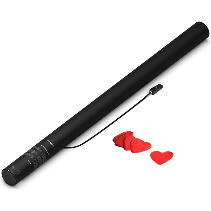 Magic FX Elektrische Konfettikanone PRO Herzen 80cm - Rot