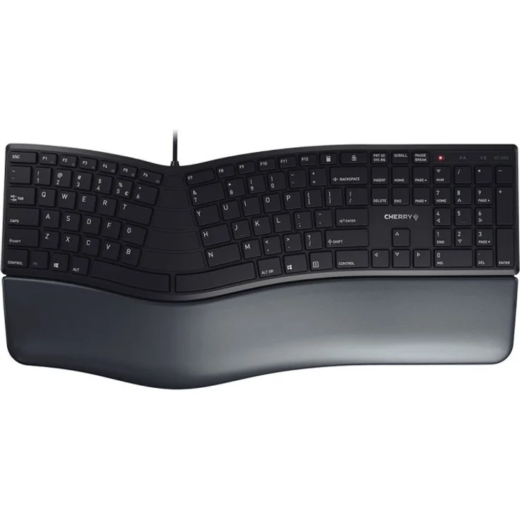 CHERRY KC 4500 ERGO - Tastatur - USB - QWERTY - US mit Euro-Symbol - Schwarz (JK-4500EU-2) – Bild 1