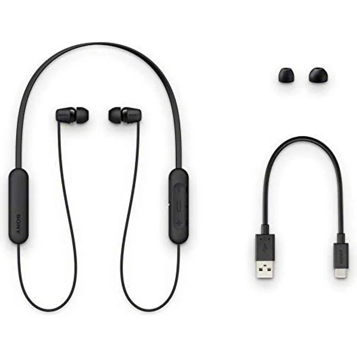 Sony WI-C200B In-Ear Kopfhörer, mit Bluetooth, Mikrofon, schwarz – Bild 2