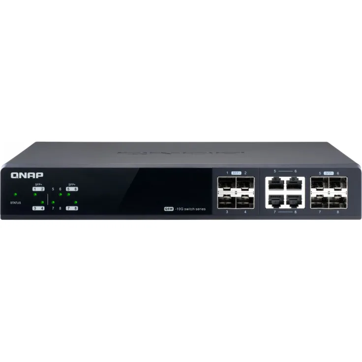 Qnap MGM Switch 8 port 10GbE speed 4port SFP+ NBASE-T (QSW-M804-4C)