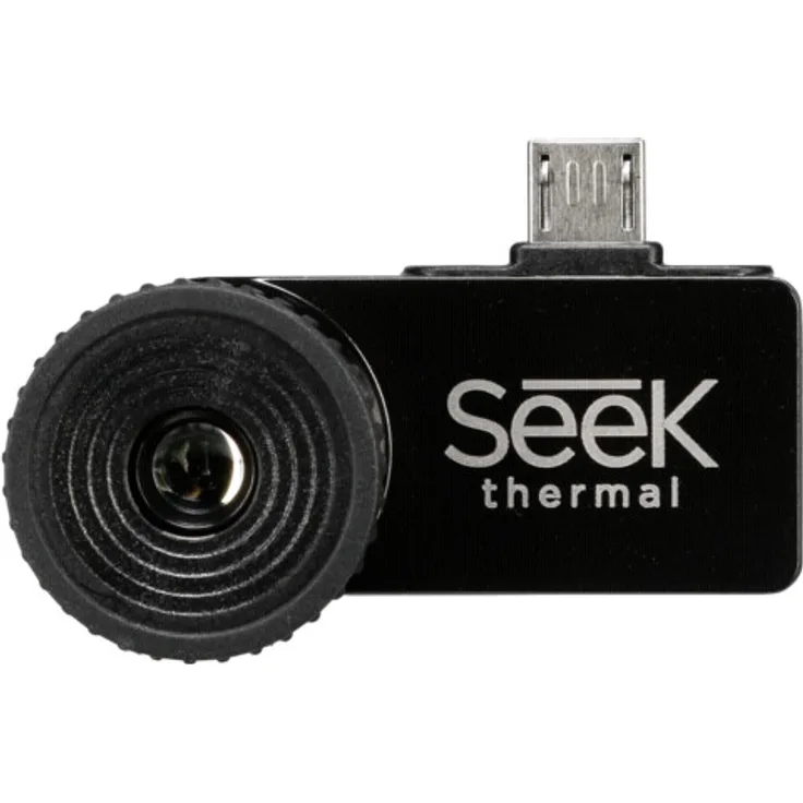 Seek Thermal Compact XR - Preiswerte Wärmebildkamera mit Erweiterter Sichtweite, Micro-USB Anschluss und Wasserdichtem Schutzgehäuse Kompatibel mit Android Smartphones - Schwarz