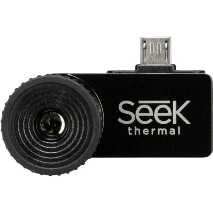 Seek Thermal Compact XR - Preiswerte Wärmebildkamera mit Erweiterter Sichtweite, Micro-USB Anschluss und Wasserdichtem Schutzgehäuse Kompatibel mit Android Smartphones - Schwarz – Bild 1