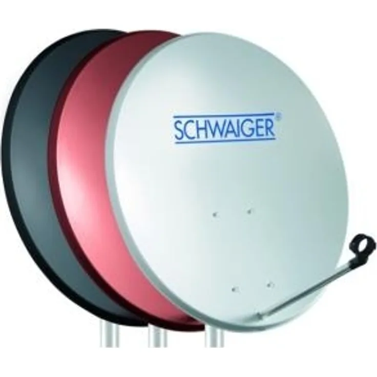Schwaiger SPI550 Satellitenantenne Rot - Satellitenantennen (35,2 dBi, Rot, Aluminium, Kunststoff, Stahl, 55 cm, 550 mm, 620 mm)