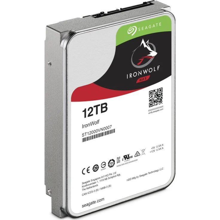 Seagate IronWolf ST12000VN0008 - Festplatte - 12 TB - intern - 3.5 Zoll (8.9 cm) - SATA 6Gb/s - 7200 rpm - Puffer: 256 MB (ST12000VN0008) – Bild 3