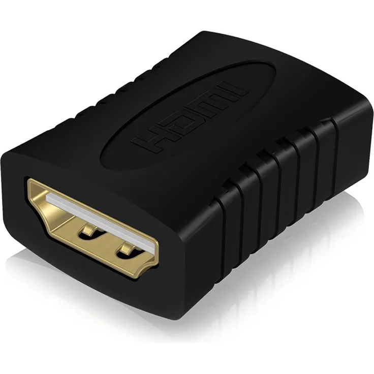 Icy Box IB-CB005 HDMI Kupplung-Verlängerung-Verbindung (Buchse auf Buchse) 720p-1080p-4K2K, vergoldete Kontakte