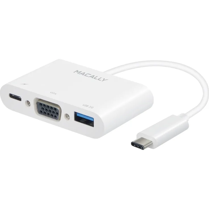 Macally UCVGA USB-C auf USB-C/VGA/USB-A Multi-Port Adapter