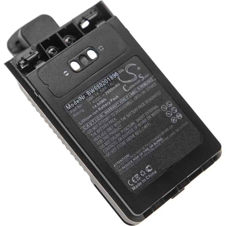 VHBW Akku Ersatz für Yaesu SBR-14, SBR-14Li für Funkgerät, Walkie Talkie (2000mAh 7,4V Li-Ion)