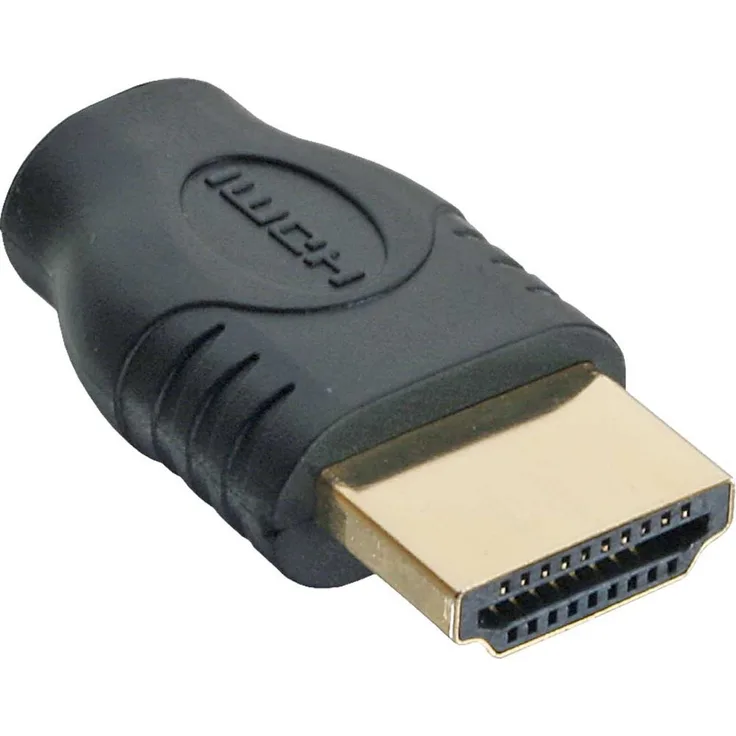 InLine 17690A HDMI Adapter, HDMI A Stecker auf Micro HDMI D Buchse, vergoldete Kontakte