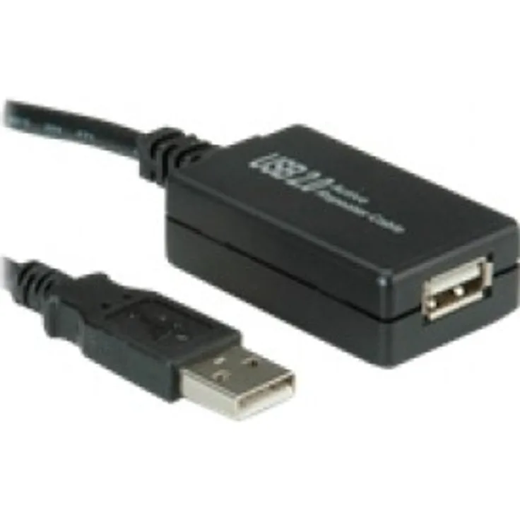 Value 12991110 USB 2.0 Verlängerung, aktiv, mit Repeater, 12m schwarz